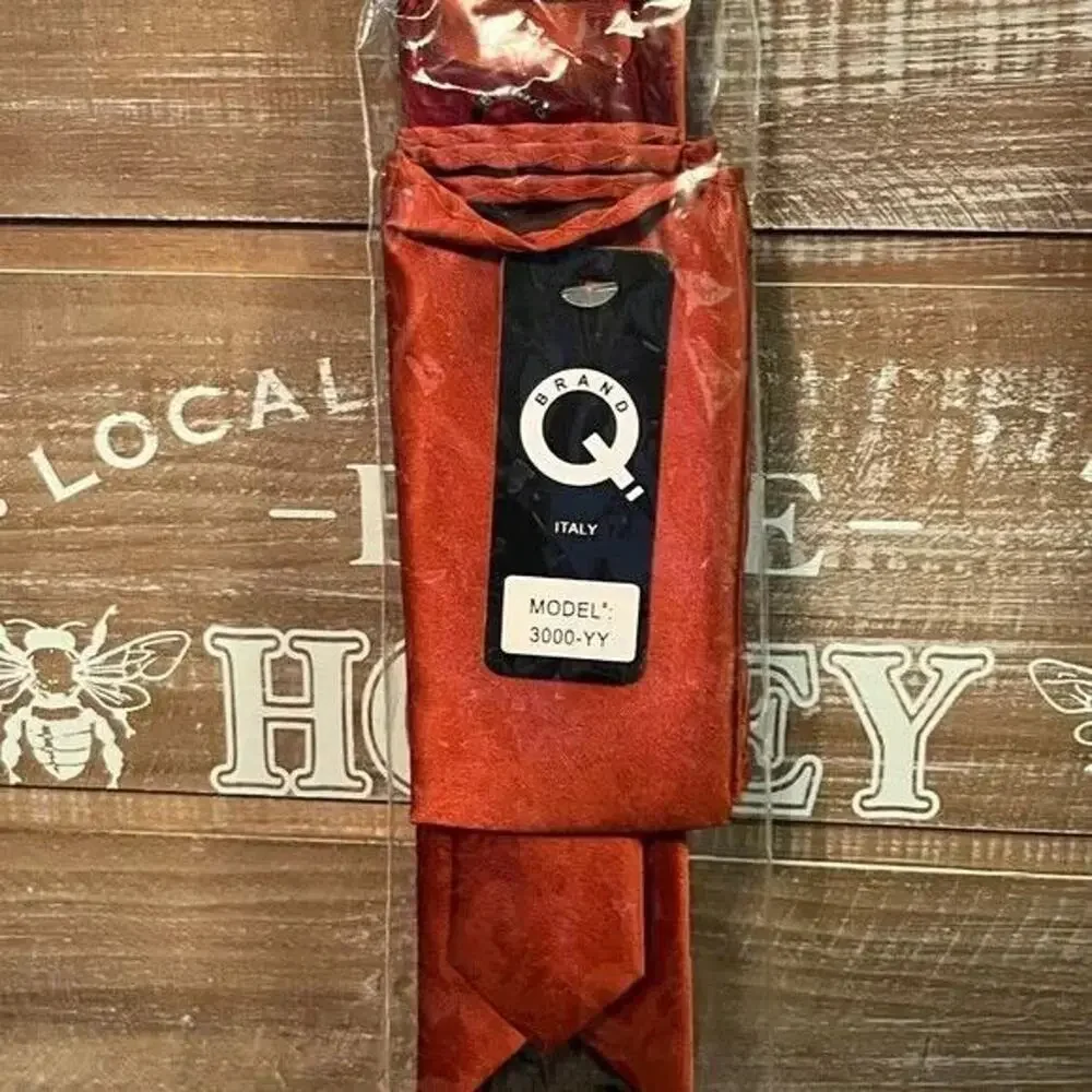 Brand Q Necktie & Matching Handkerchief Pocket Topper NWT
